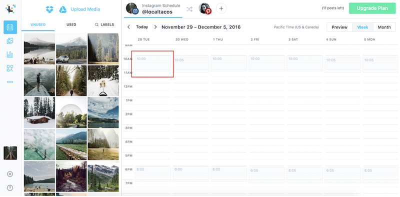 Later - Visual Content Planning